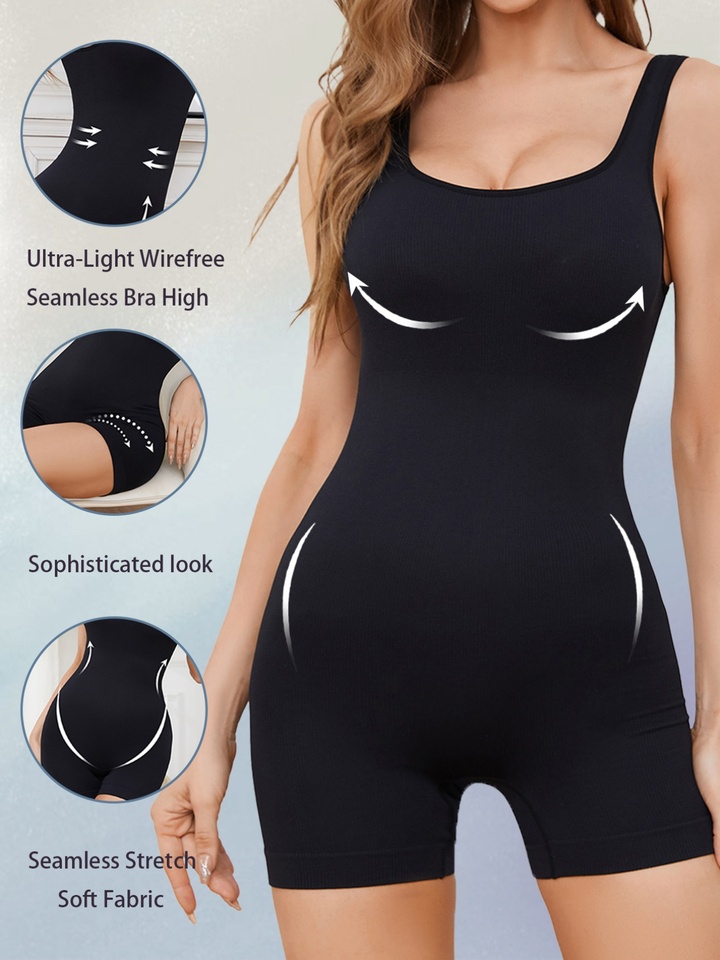 Bodysuit for Women Tummy Control Shapewear Seamless High Waist Flat Belly Belt Stretch Shapewear Body Shaper