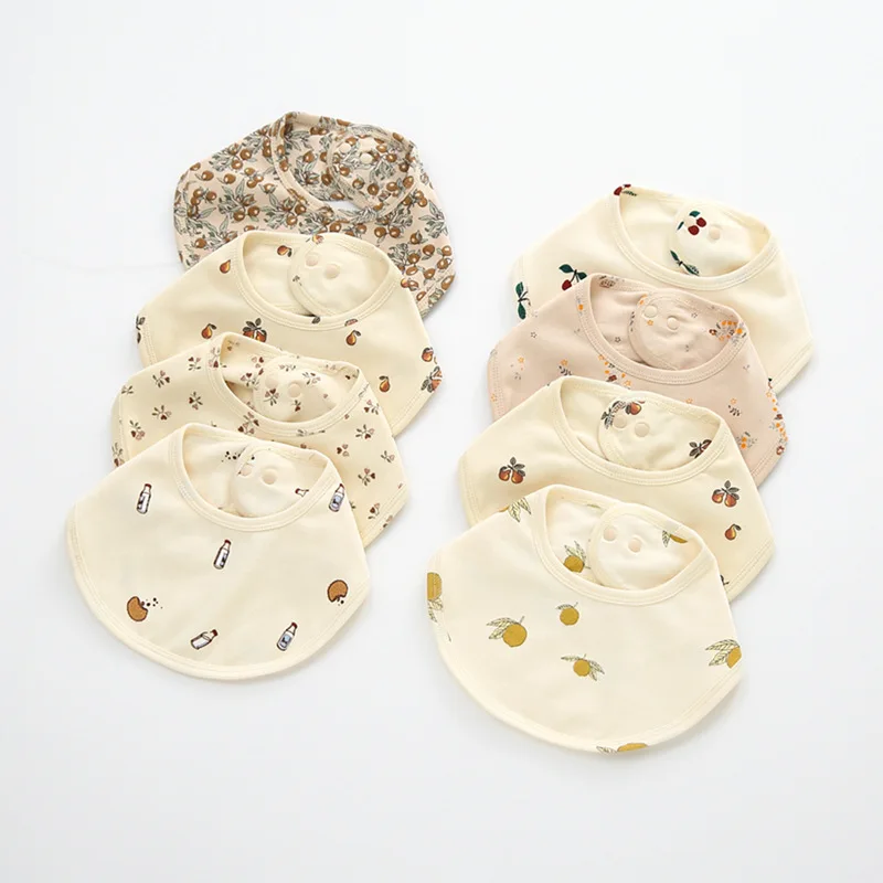 Baby Bibs Apron Burp Cloths Kerchief Soft Cotton Drool Bandanas Scarf for Newborns Kids Boys Girls Feeding Stuff Accessories