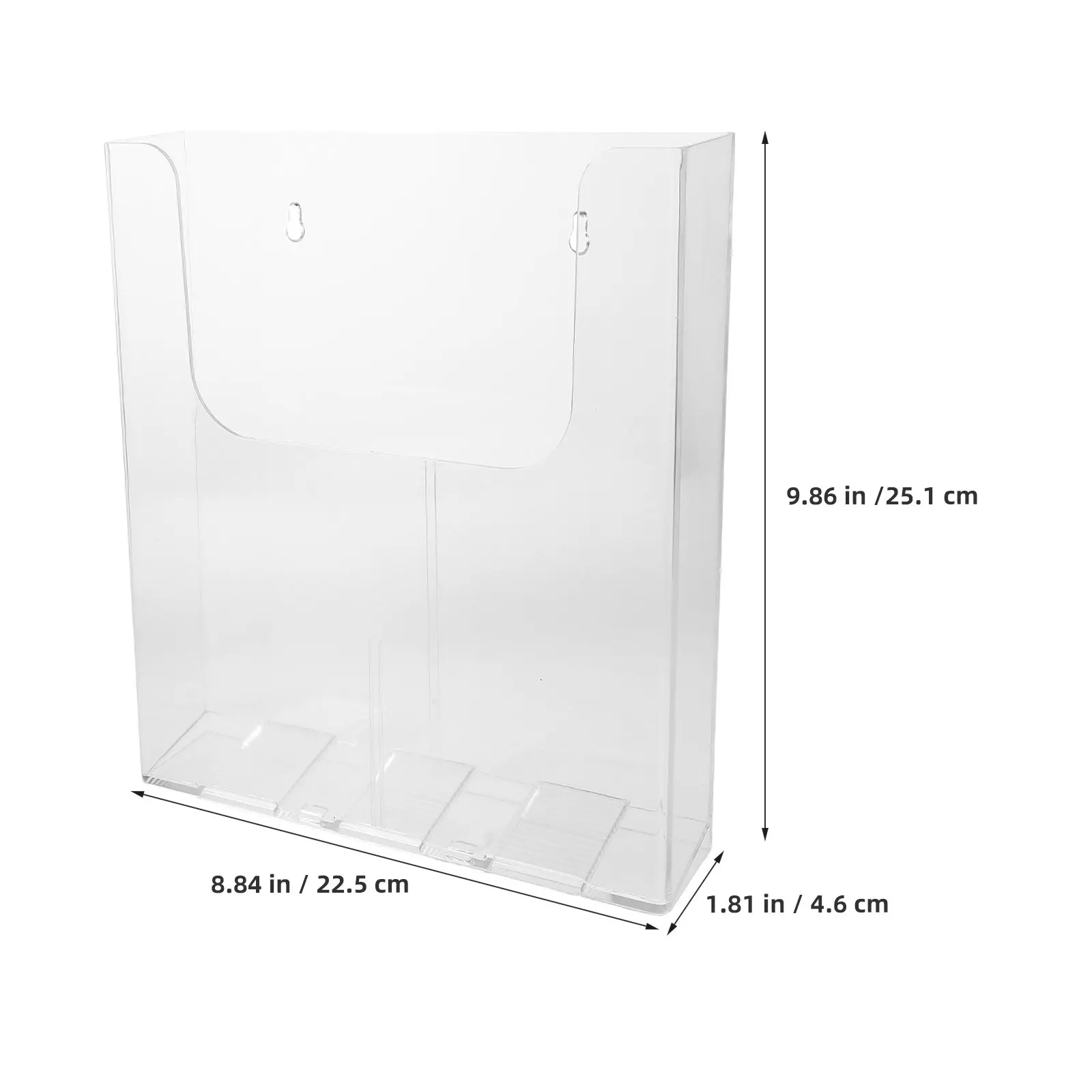 A4 투명 아크릴 벽걸이 파일 포켓 사무실 가정 학교 우편 정리함 문서 랙 걸이식 폴더 투명 종이 잡지꽂이