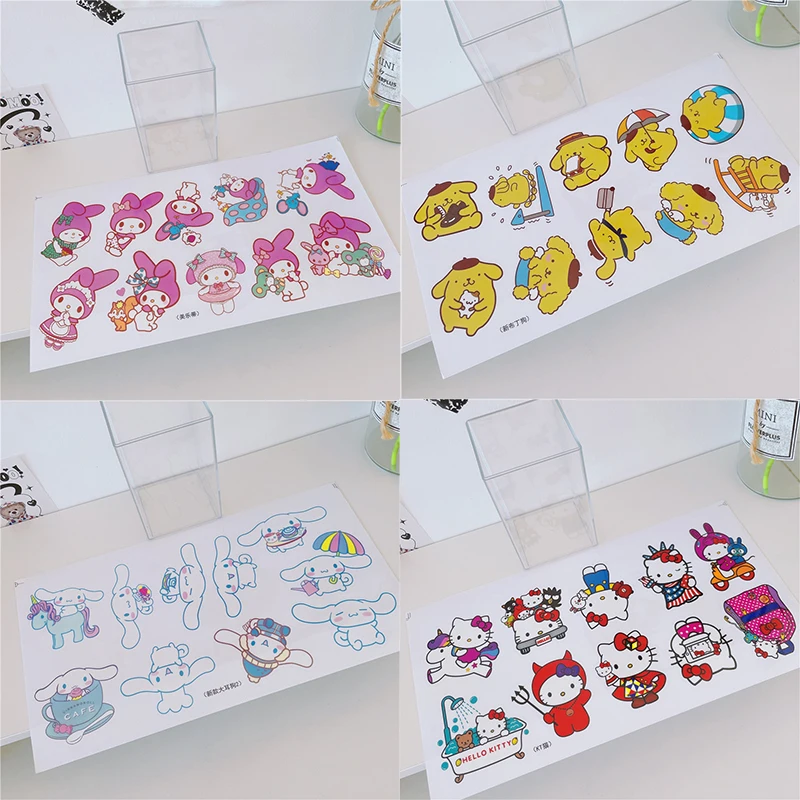 

Sanrio Stickershellokitty Mymelody Kuromi Purin держатель ручки декоративные наклейки водонепроницаемые наклейки для Ipad Diy милый Декор