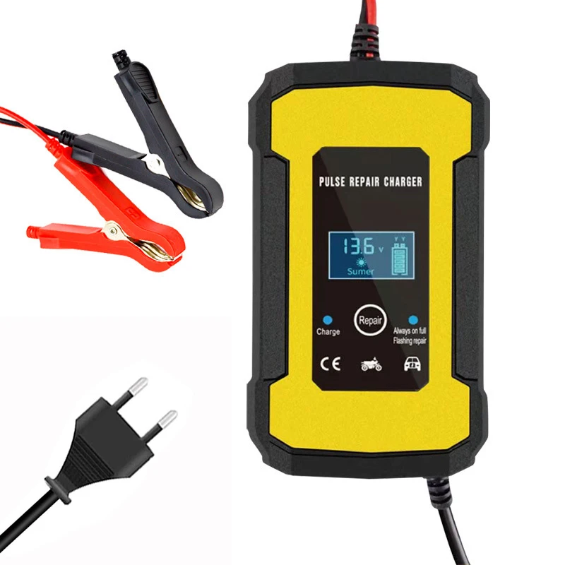 NEW6ASmartCarBatteryCharger12VABSDigitalDisplayAutoCharger