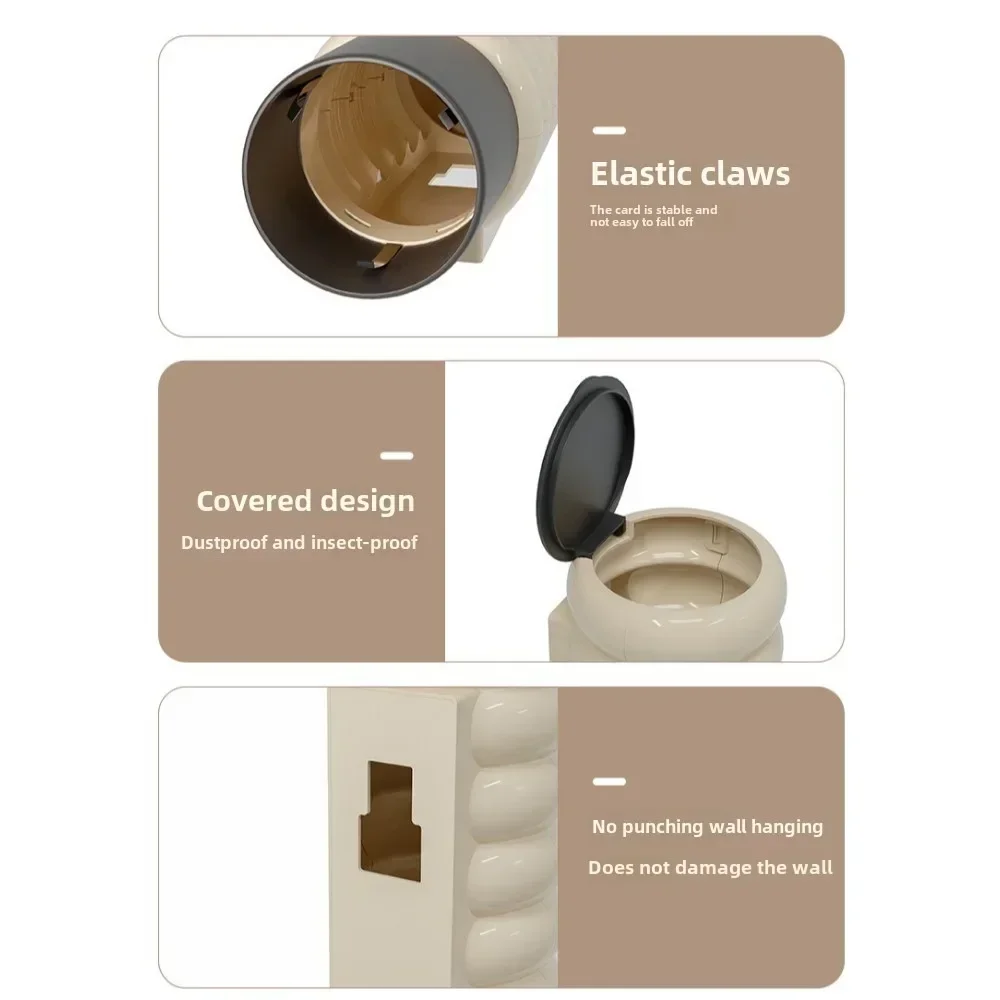 Cartoon Wall Mounted Water Cup Holder, Disposable Cup Picker, Plastic Storage Rack, Household Shelf without Drilling