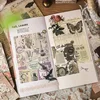 100 pcs Vintage Material Paper DIY Diary Album Background Paper Decoration Flower Butterfly Scrapbooking Junk Journal Supplies ﻿ 2
