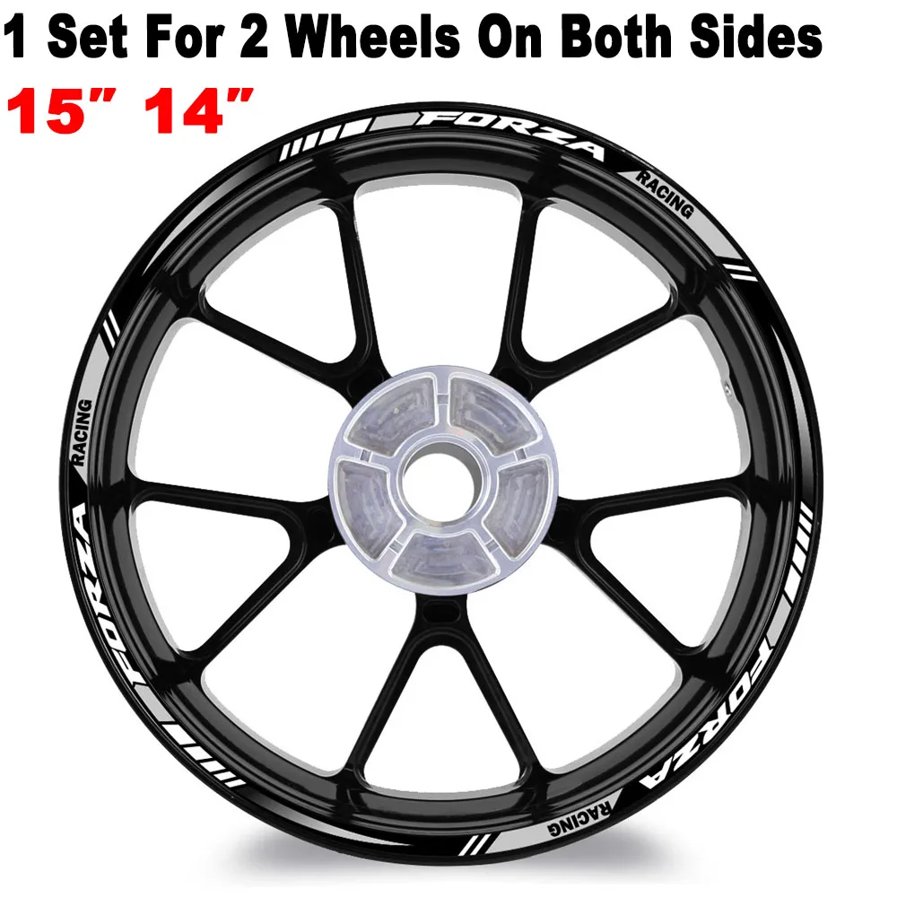 19インチ スポークデザイン ホイール オートバイホイールステッカー反射 14 