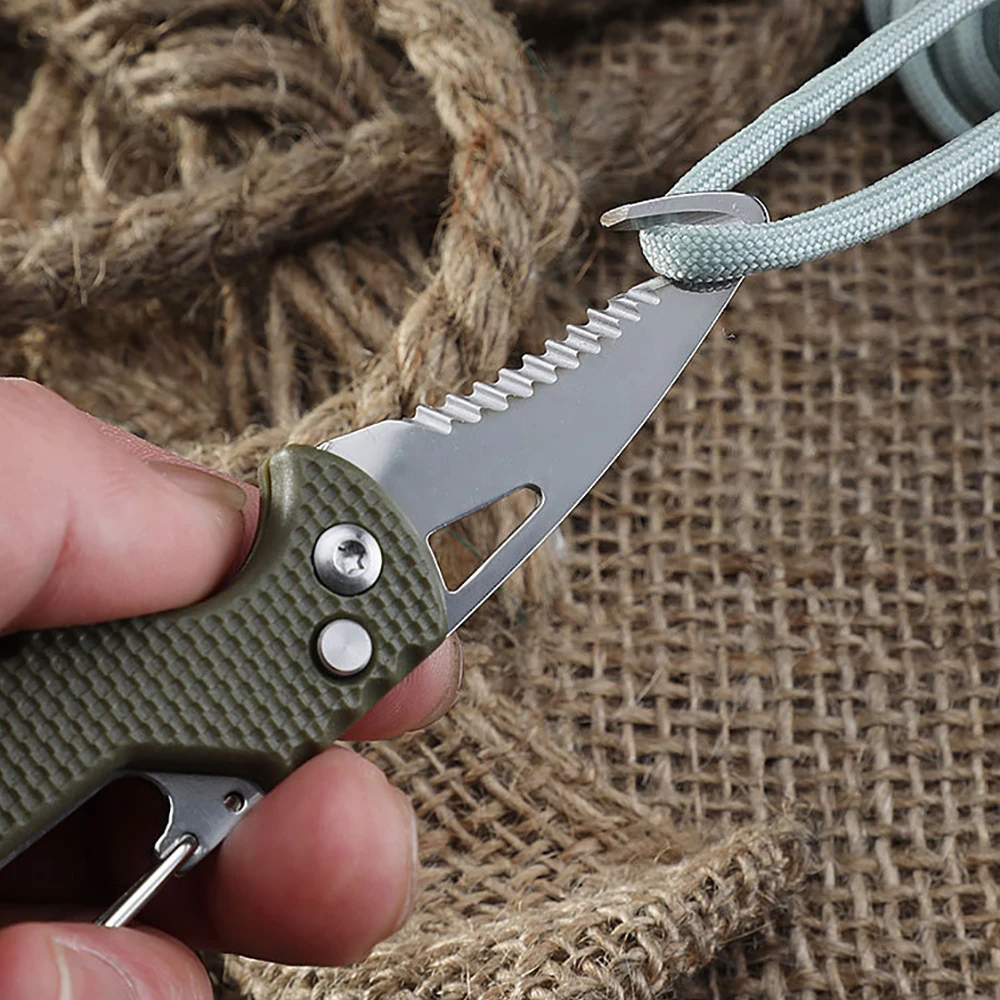 Portable Multifunctional Courier Package Knife Keychain Serrated Hook Portable Unboxing Emergency Survival Tool Opener parcel knife multifunctional folding knife