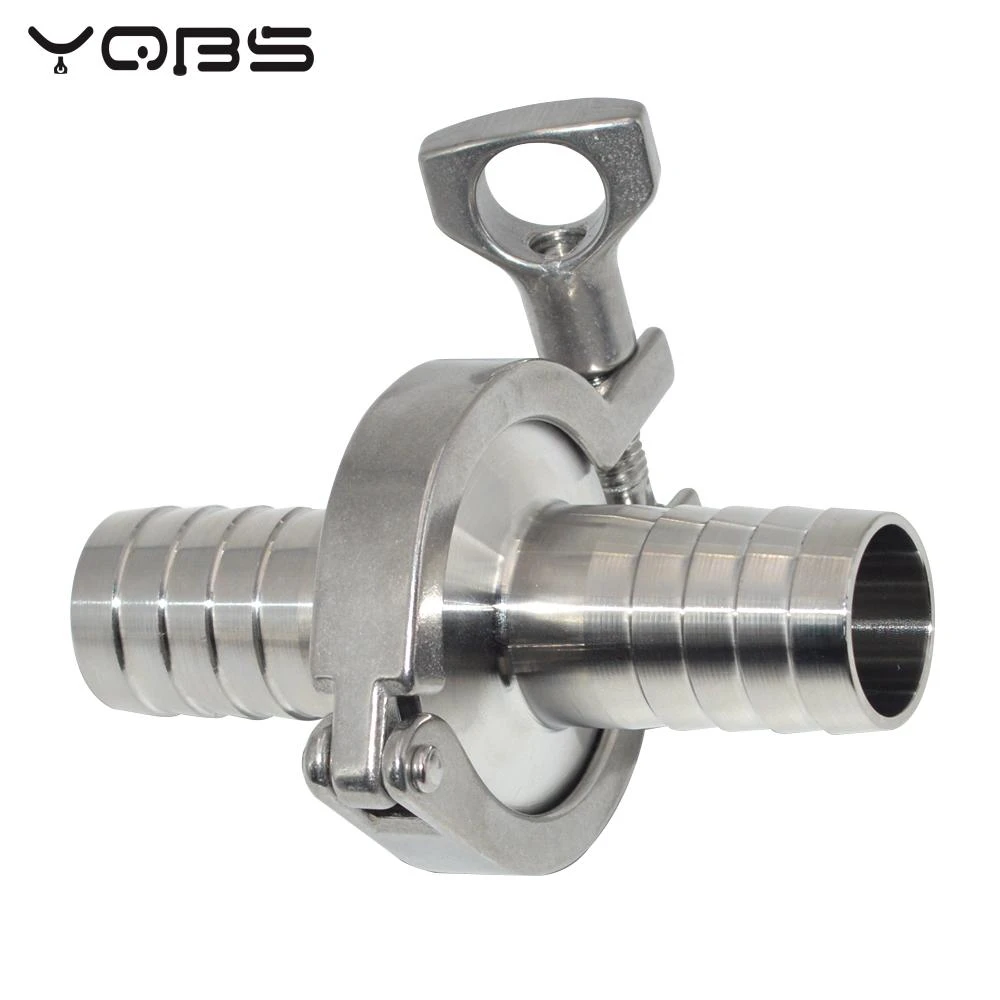 Sanitary Hose Barb Ferrule +tri Clamp + Ptfe Gasket Stainless Steel Sus