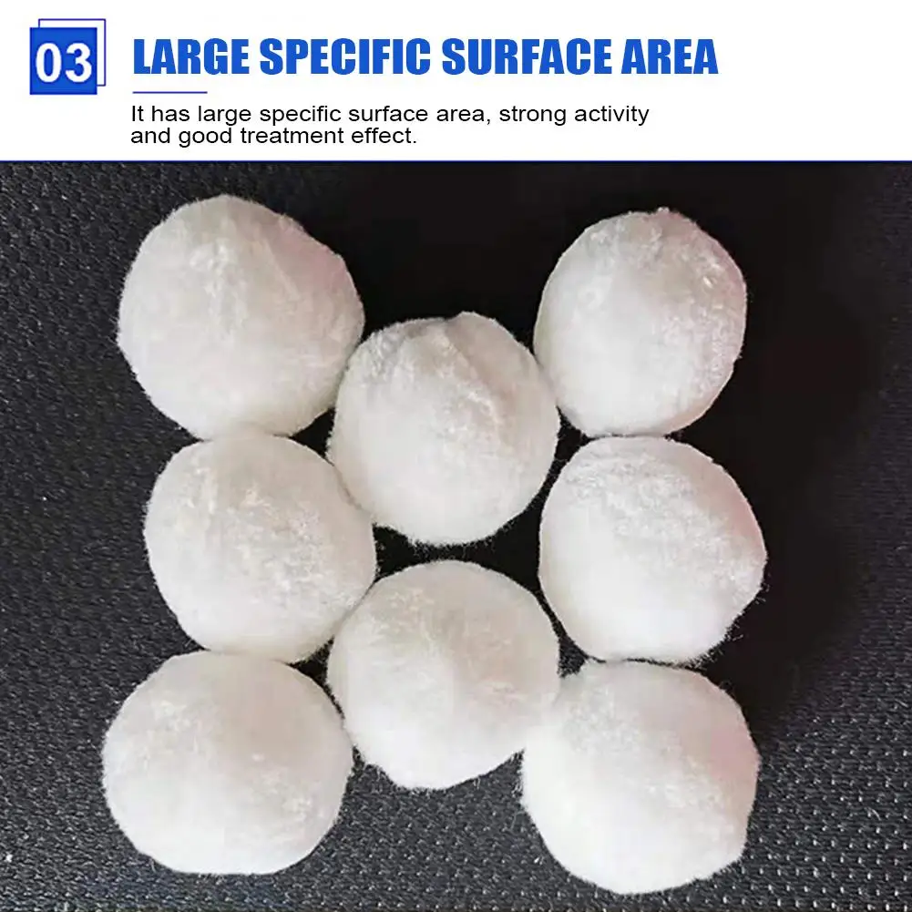 200/500/700g Swimming Pool Cleaning Balls 30-50mm Water Purification Fiber For Sewage Treatment