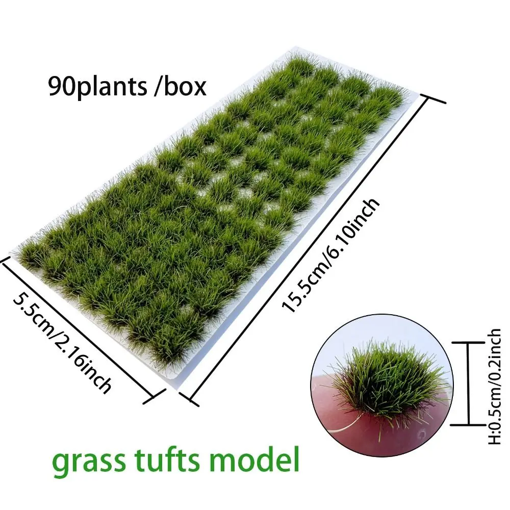 90Pcs 5mm Wetland Grass Cluster Artificial Plants DIY Model Materials Miniature Wetland Grass Static Grass Tuft