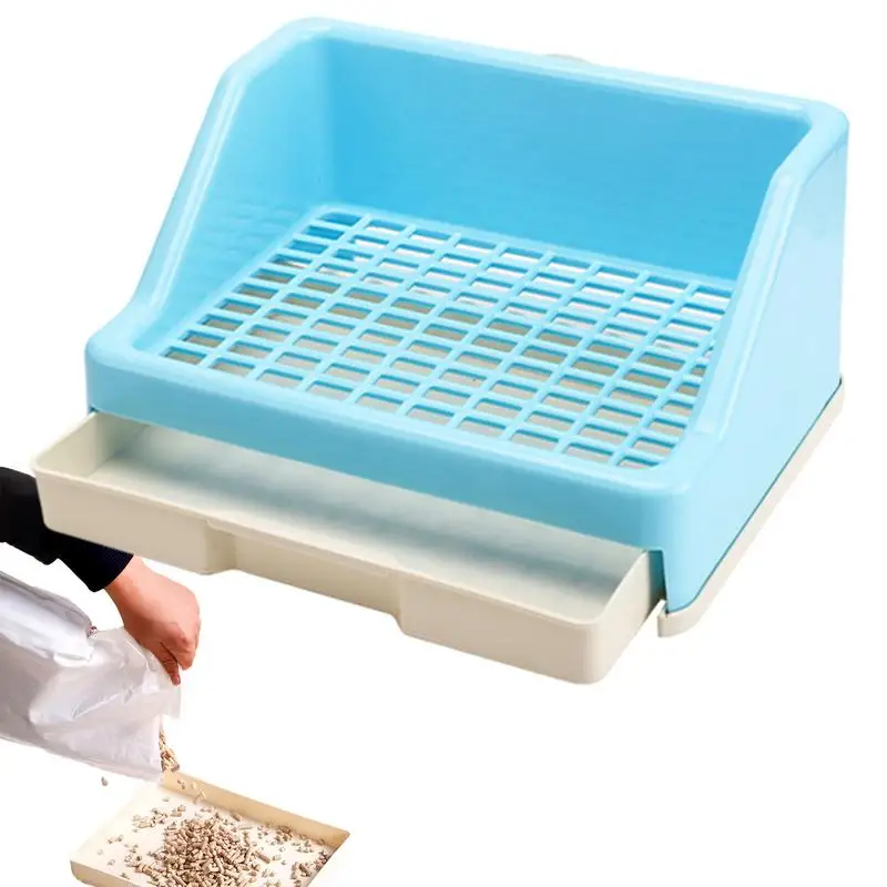 

Поднос для кроличьего туалета, тренажер для горшка, лоток для маленьких домашних животных с сеткой, маленькая коробка для наполнителя для туалета