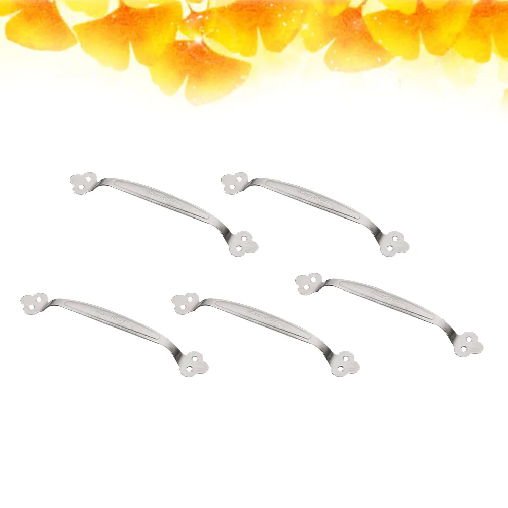 5pcs Dual Holes Solid Toilet Bathroom Bathtub Handrail Safety Grab Bar Stainless Steel Handles Armrest Safety Hand Rail Support