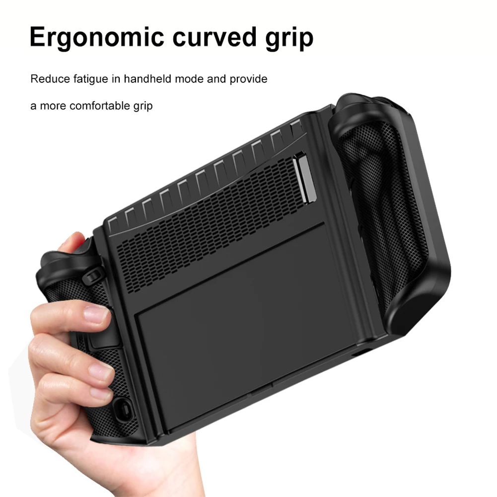 Shockproof TPU Cover with Stand and Anti-Slip Grip for Handheld Gaming Consoles