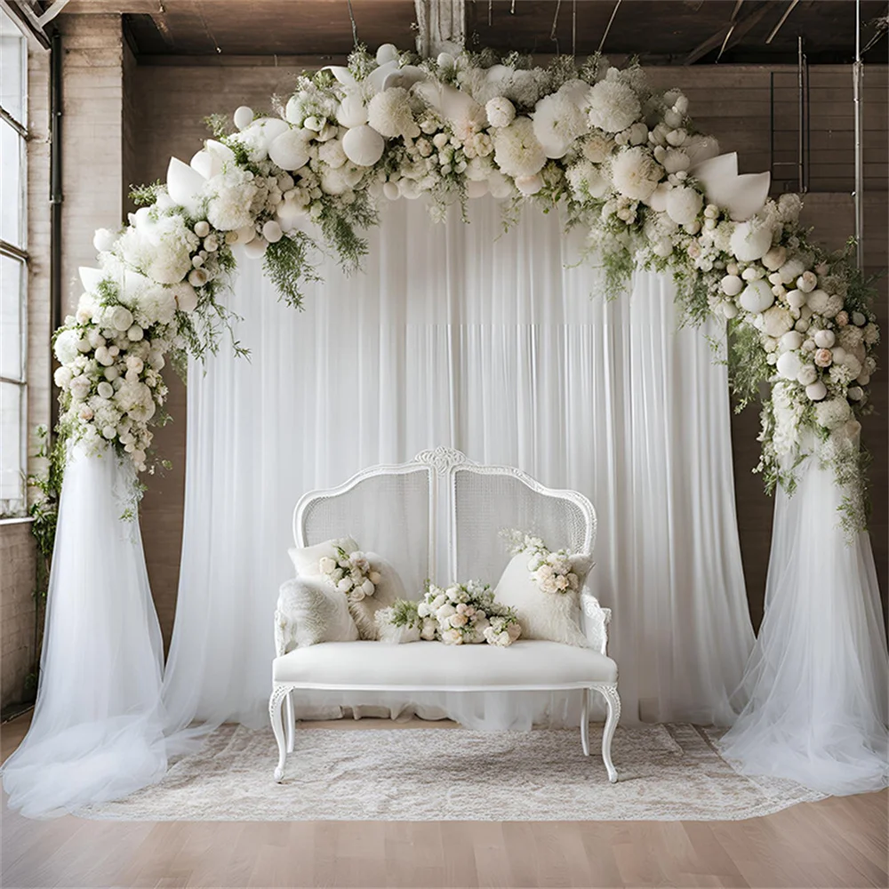 1–10M Sheer Wedding Tulle Backdrop Curtains for Party & Photography 2