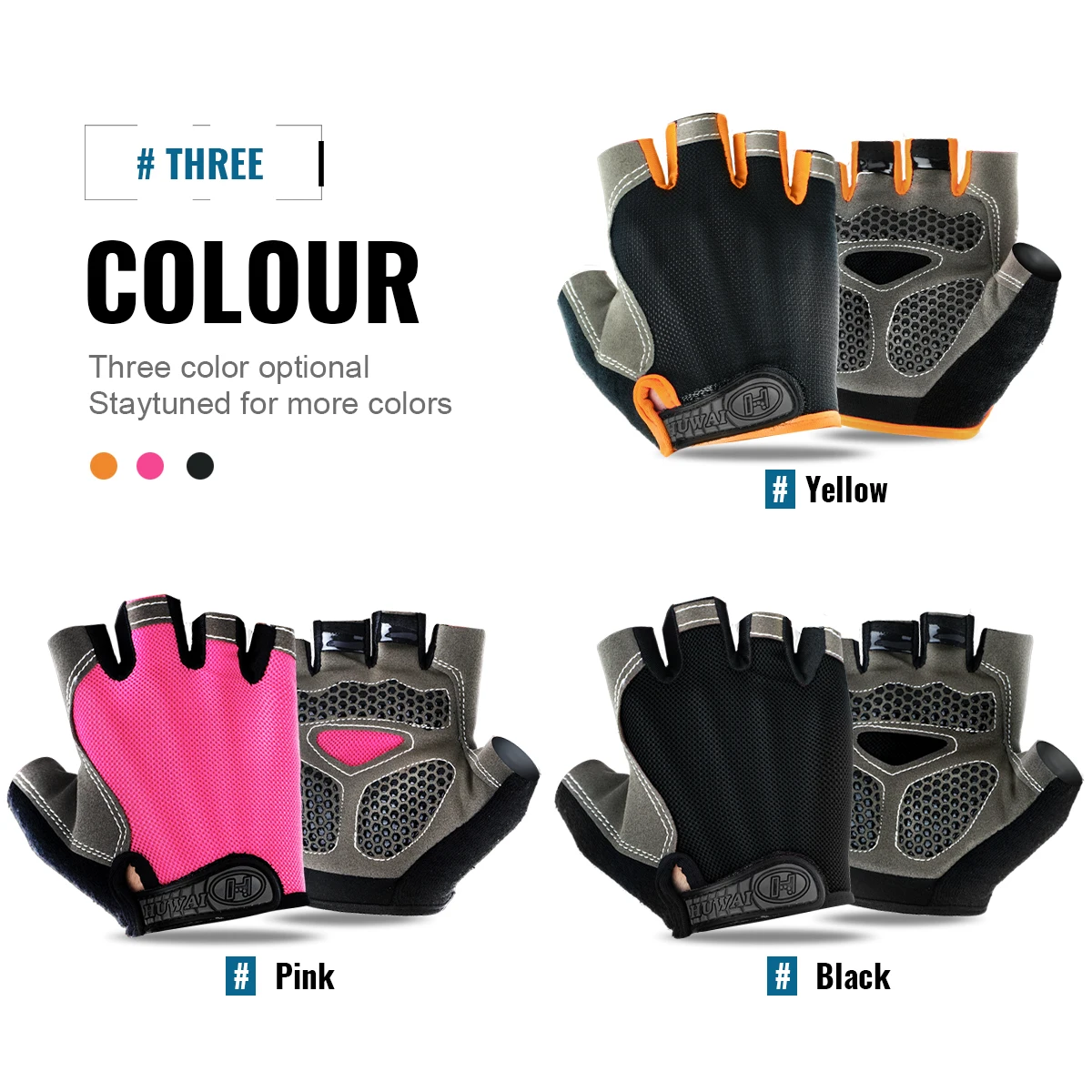 1 paar Radfahren Handschuhe Atmungsaktive Anti-slip Halb Finger Mtb Road Fahrrad Handschuhe Schock-Absorbieren Sonnencreme Fitness Fahrrad Handschuhe – Detail 4