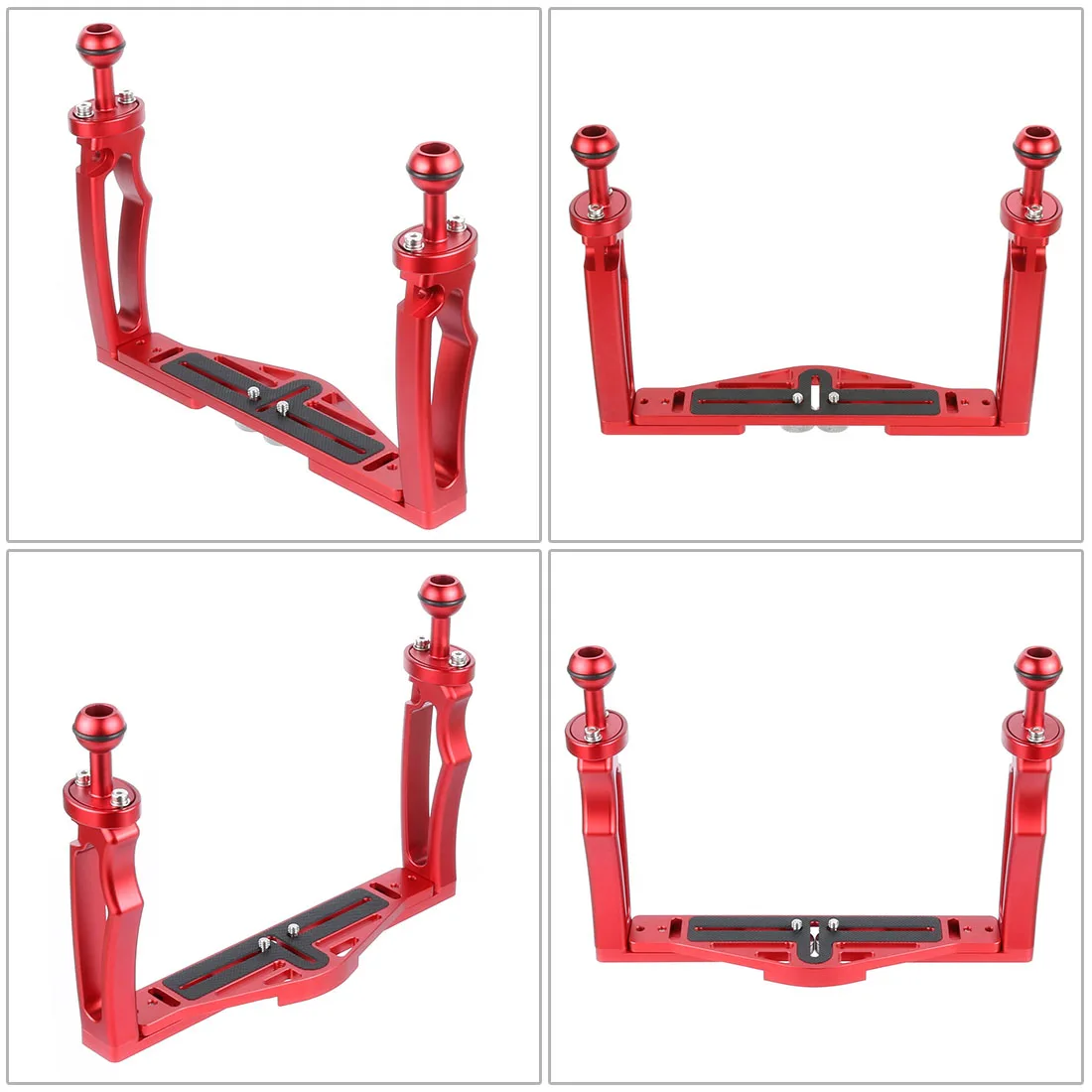 Dual Handheld Tray Underwater Diving Grip Stabilizer Rig Adjustable Shutter Trigger Lift Up Grip for GoPro SLR Camera House Case camera gimbal stabilizer