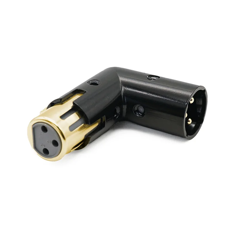 A32T-6Pcs 3Pin XLR 앵글 어댑터 조정 가능한 남성-여성 직각 XLR 어댑터 XLR 90도 어댑터
