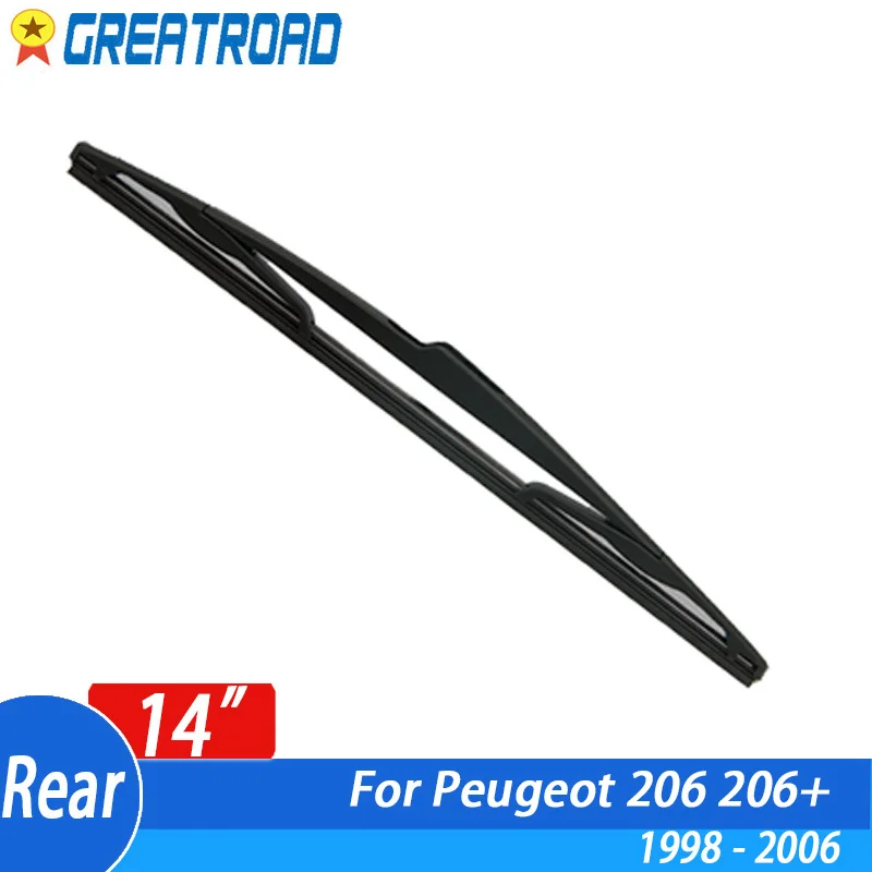 Wiper 14" Rear Wiper Blade For Peugeot 206 206+ 1998 2006 Windshield Windscreen Rear Window