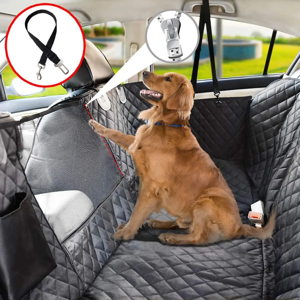 Factory Sale Dog Car Seat Cover Back Waterproof Hammock Pet Travel Mat