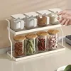 Acrylic Kitchen Spice Rack 2-Layer Countertop Organizer Versatile Storage Rack for Condiments and Herbs Home Kitchen Essentials 2