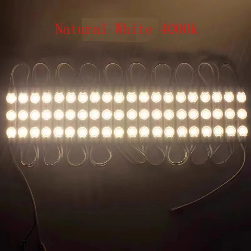20pcs LED Module 3000k Nature White 4000k 4500k 6500k 11000k 12v 3 leds 1.5w Module Car Truck Advertising Sign IP65