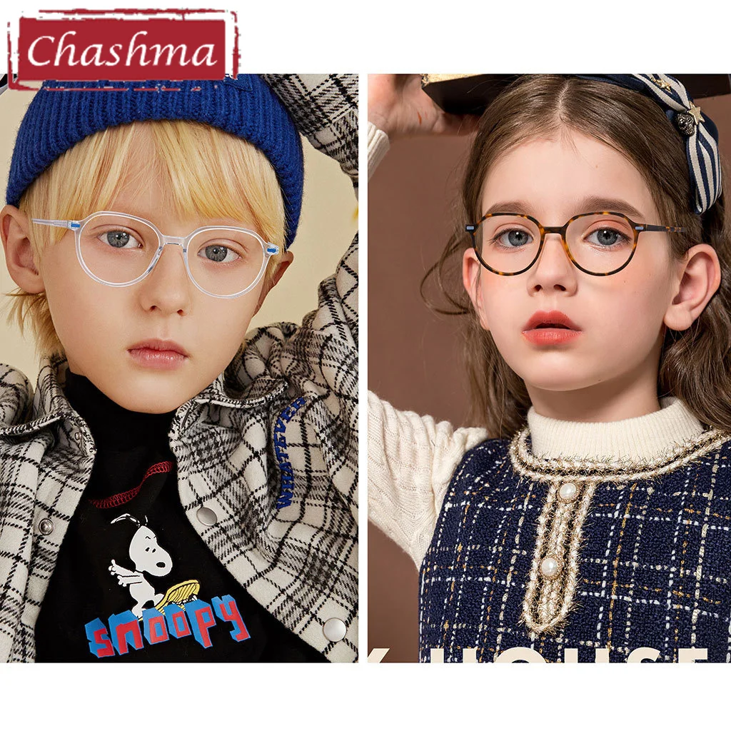 Chashma Oval Acetate Prescription Spectacles Kids Glasses Optical Spectacle Frames Kids Top Quality Eye Glasses Spring Hinge Boy Frames Girls Light Gafas