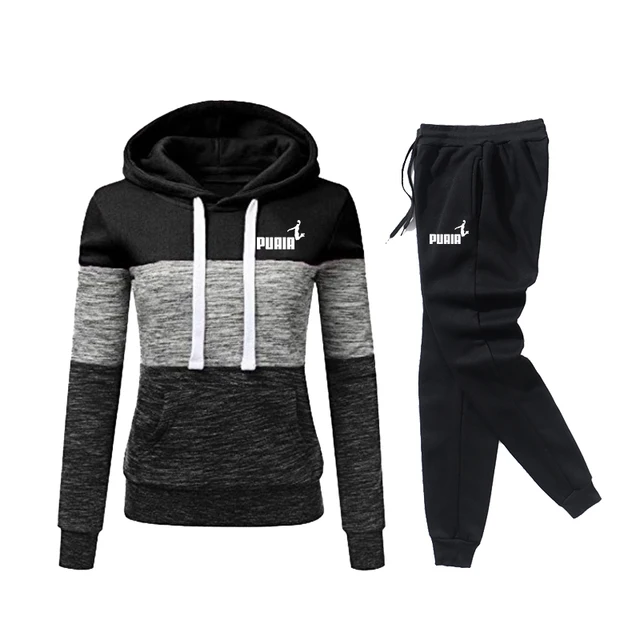 Patchwork Hooded Tracksuit Set 8