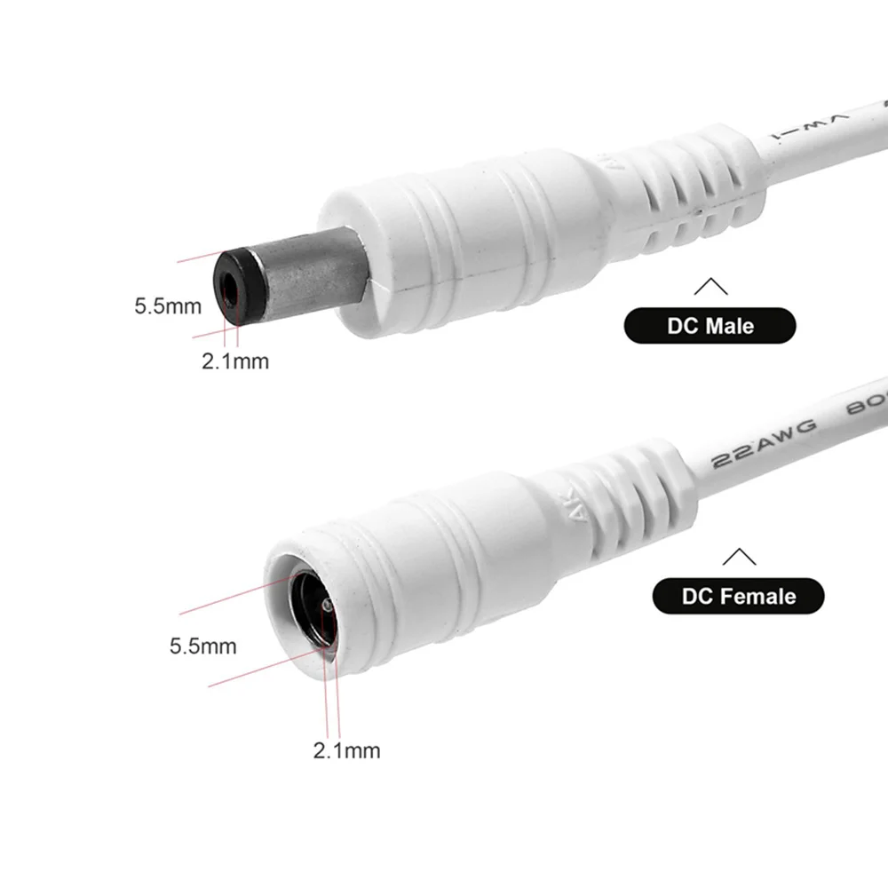 DC 12V Power Adapter Extension Cable 3M/5M/10M/15M/20M/30M DC Male Female Connector For CCTV Security Camera power extension cable