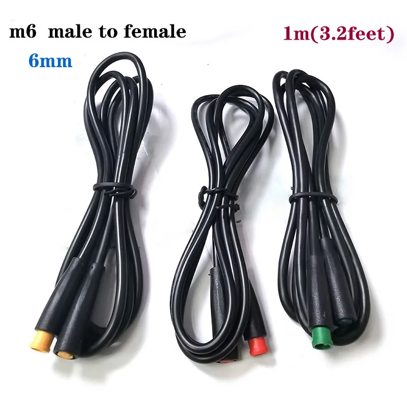 waterproof 1m M6 6mm 2 3 5 Pin core male to female Julet Electric Butt Cable wire Plug Connector Scooter Brake Signal Sensor s1