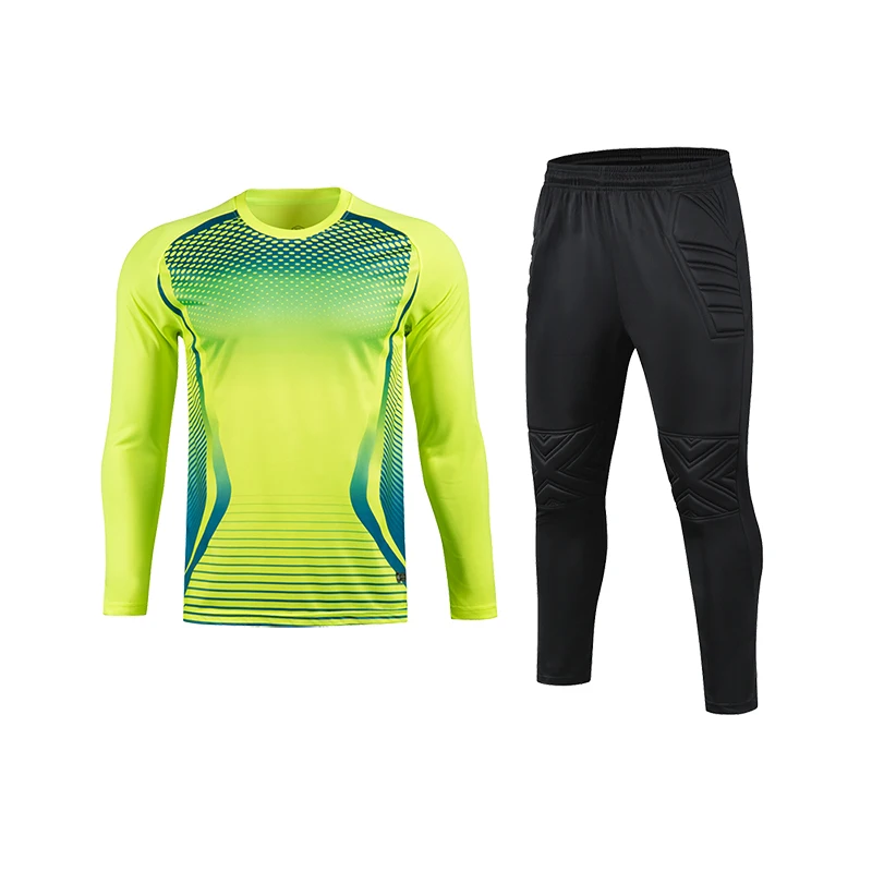 Sports Football Goalkeeper Uniforms Men Goal Keeper Training Suits Adult Soccer Long Pants Shorts Sets Doorkeepers Kits DIY
