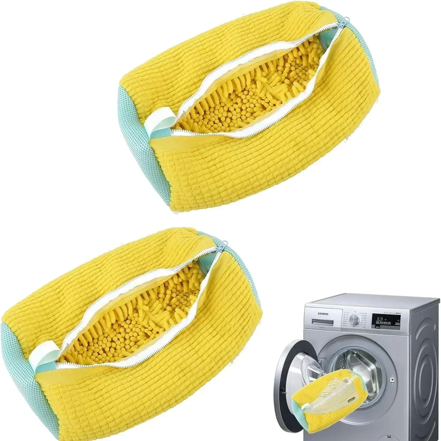 Polyester Nylon Shoe Washing Machine Bag with Brush