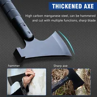Carbon Steel Multi functional Battle Axe Portable Survival Axe Tool for Outdoor Camping, Hunting, and Emergency Situations 2