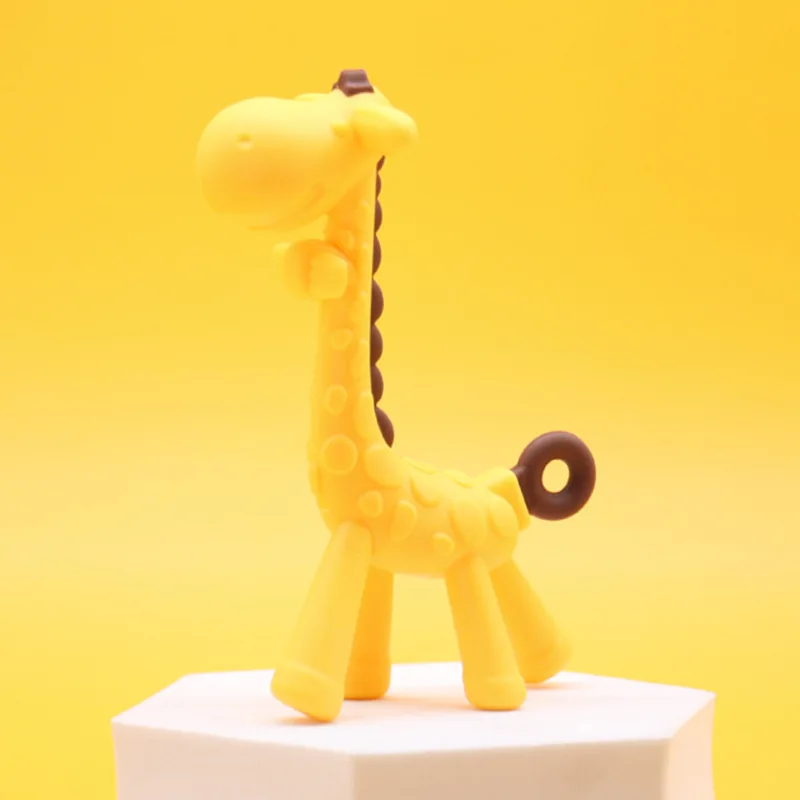 Silicone Teething Toys 1/50pcs Silicone toys baby silicone giraffe teethers children cartoon biting gum baby teething stick toys