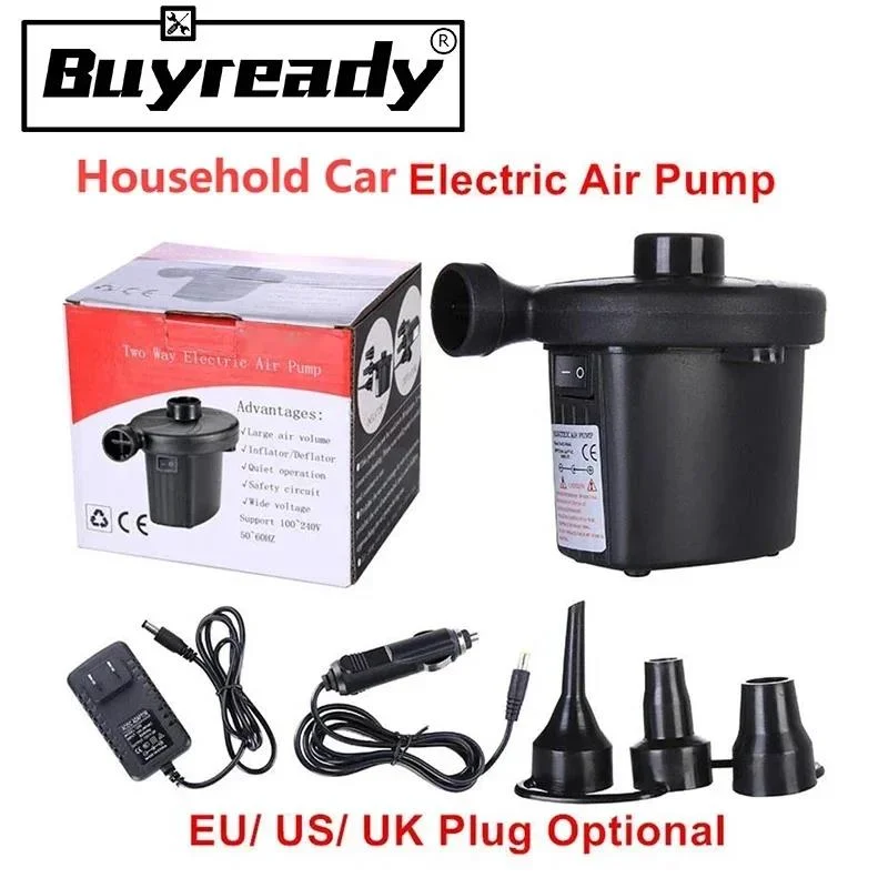 100-240V 전기 에어 매트리스 캠핑 펌프 풍선 펌프 공기 압축기 홈 보트에 대..