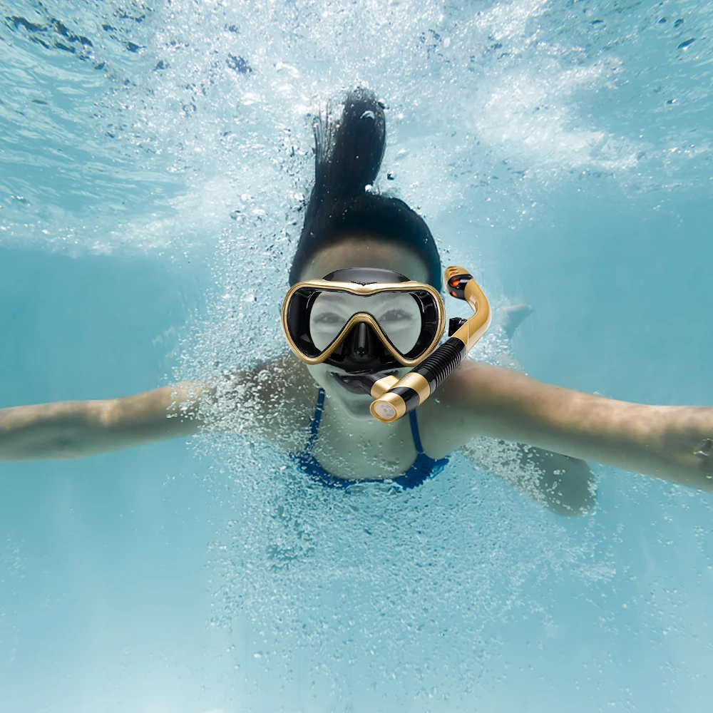 Snorkel Set Swimming Snorkeling Goggles Diving Mask