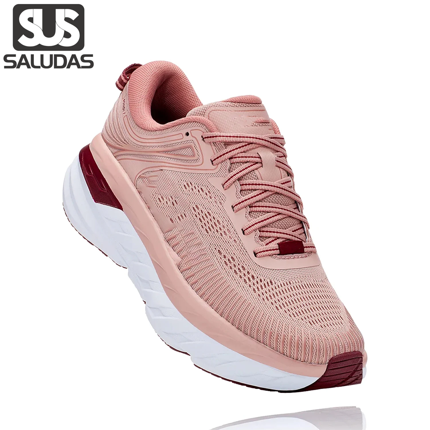 

SALUDAS Bondi 7 Women Sports Shoes Men Original Running Shoes Soft Sole Cushioning Outdoor Non-slip Road Jogging Sneakers