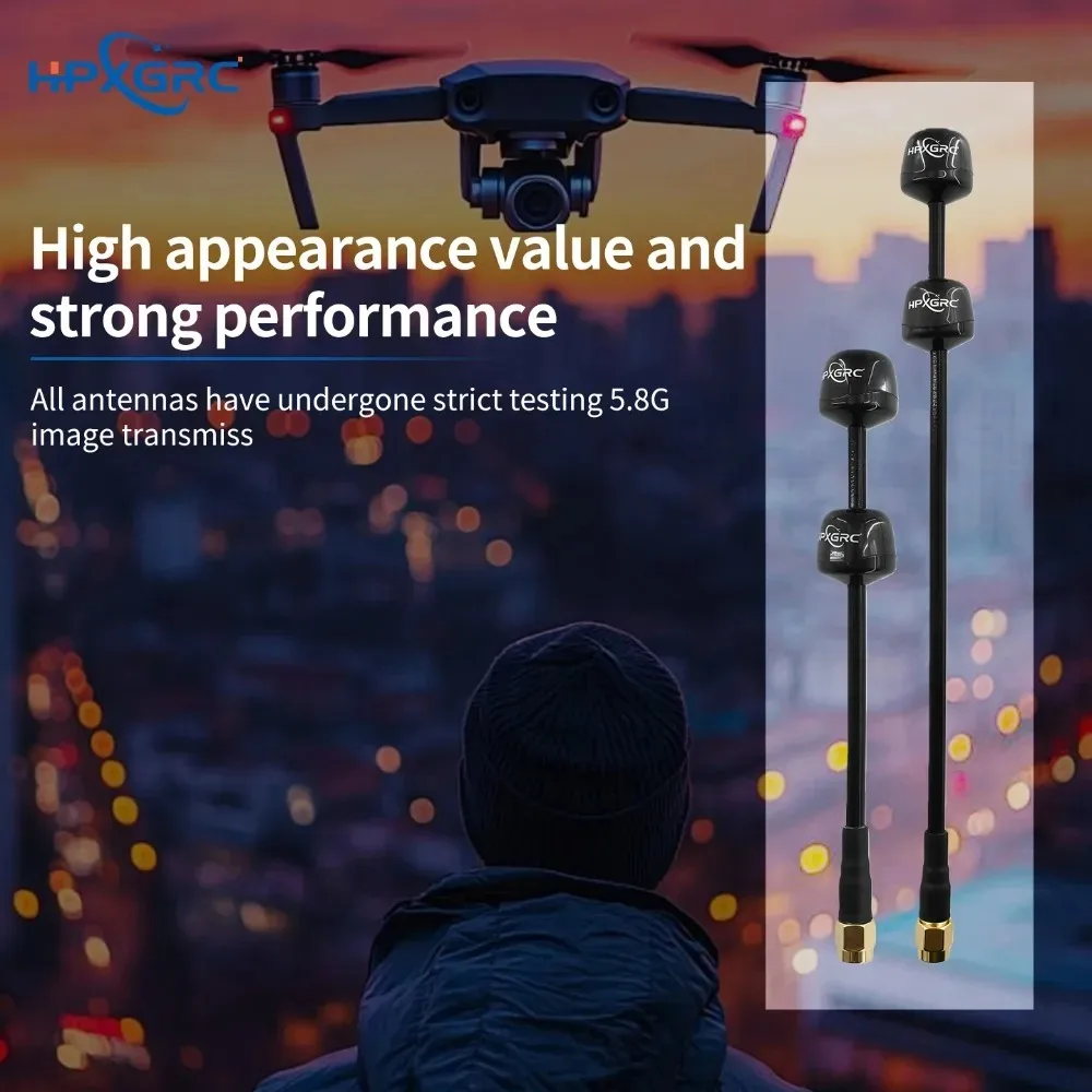 Antenne FPV RHCP SMA/RPSMA 130/190mm pour Drone