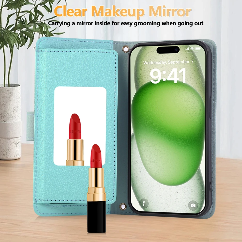 Stylish Crossbody Wallet Phone Case with Detachable Strap