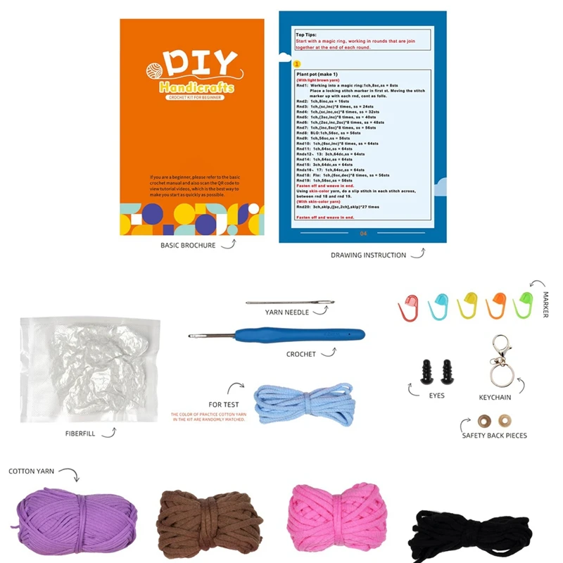 Crochet Kit For Beginners Crochet Animals Kit With Step-By-Step Video  Tutorials Crochet Kits For Adults And Kids - AliExpress