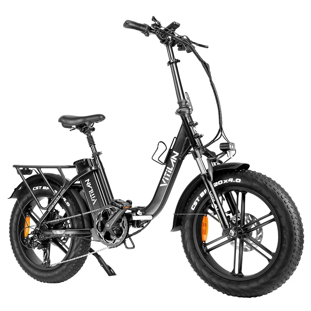 Vitilan U7 2.0 Foldable Electric Bike 20*4.0 inch Fat Tire 750W Motor E-Bike 48V 20Ah Removable Lithium Battery 28mph Max Speed