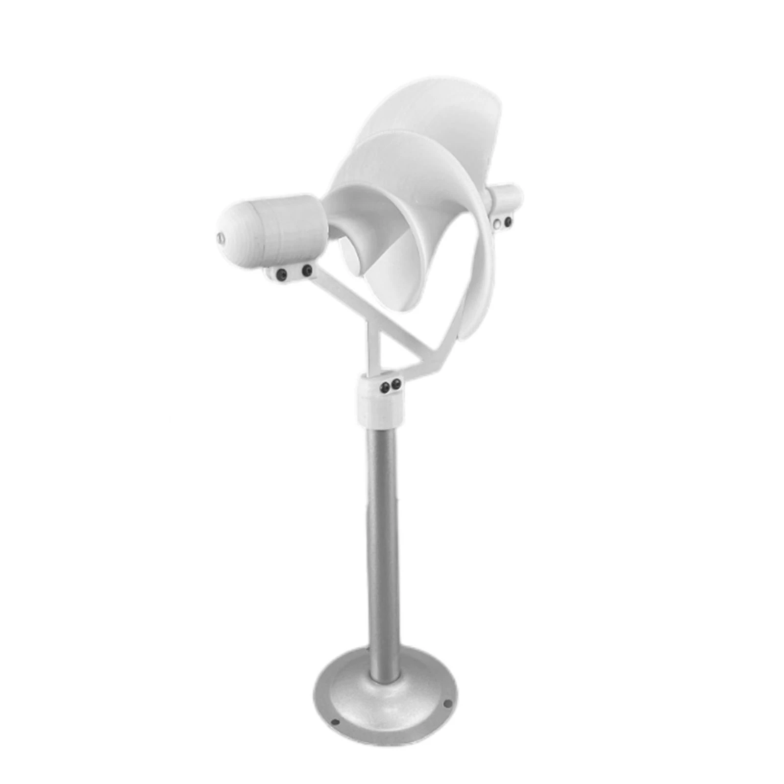 10W Miniature Spiral Wind Turbine Scientific Experiment Power Lamp White Solar Wind Generator Model with LED Light 320mm White