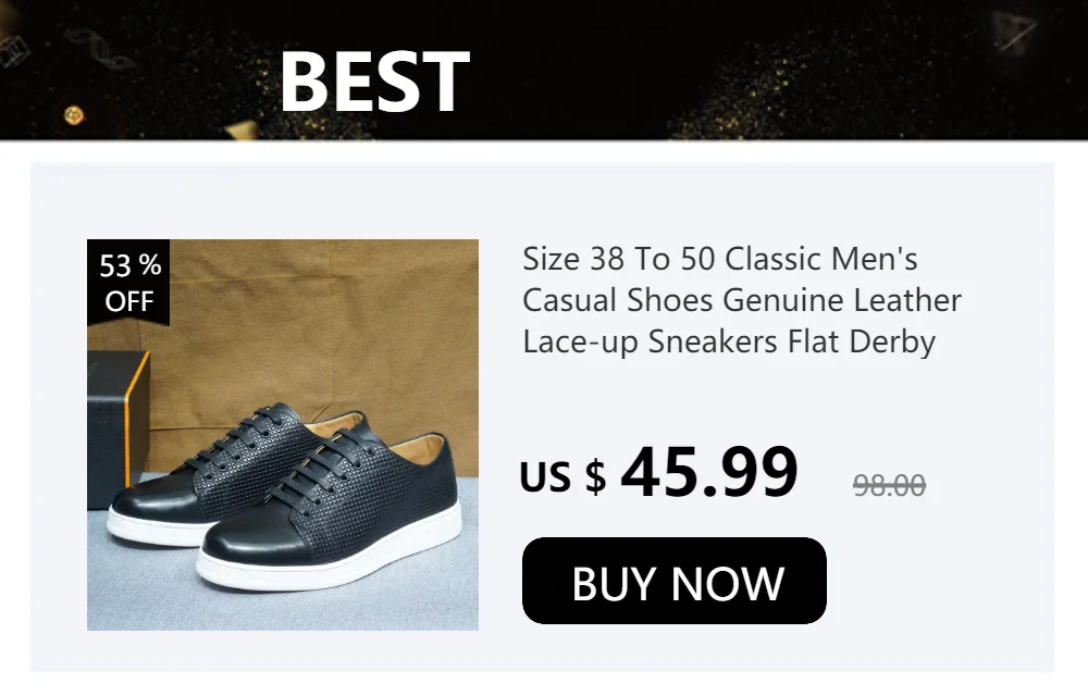 Genuine Handmade Men's Leather Shoes Comfortable Smooth Casual Sneakers Men's Office Dating Street Walking Men's Shoes