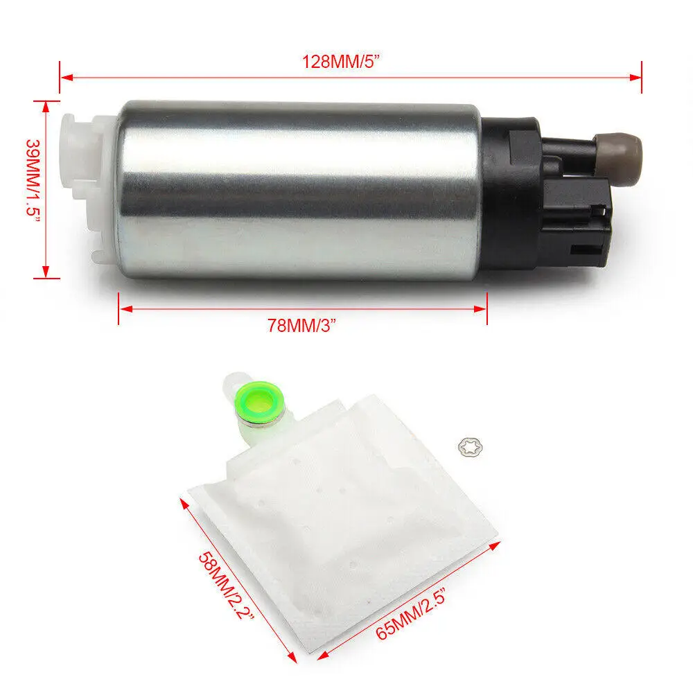 Universal Car Fuel Pump High Pressure Walbro 255 LPH Intank Electric Fuel Pump GSS342 High Performance Transfer Pumps 12V fuel pump fuel transfer pump