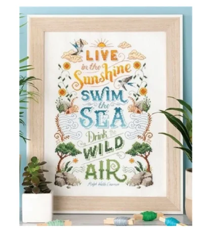DIY Homefun Cross Stitch Kit - Counted Cross-Stitching Set with New Pattern