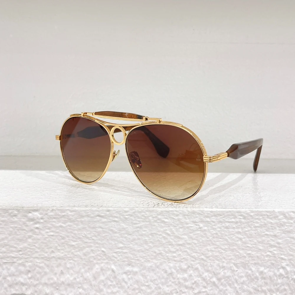 

Men's Sunglasses Luxury Round Metal Acetate JACQUES Classical Design Driving Sun Protect Outdoor Fashion Women UV400 Eyeglasses