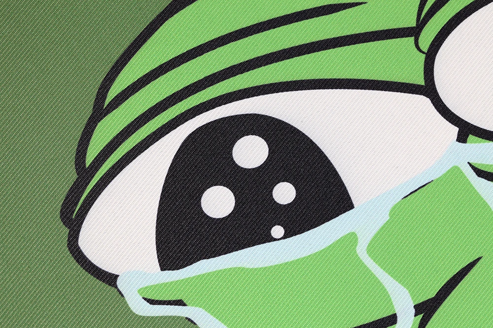 Kpremaged Sad Frog Teclado Mecânico Mousepad Bordas Costuradas Borracha Verde Toque Suave Alta Qualidade 900 400 mm - Imagem 3
