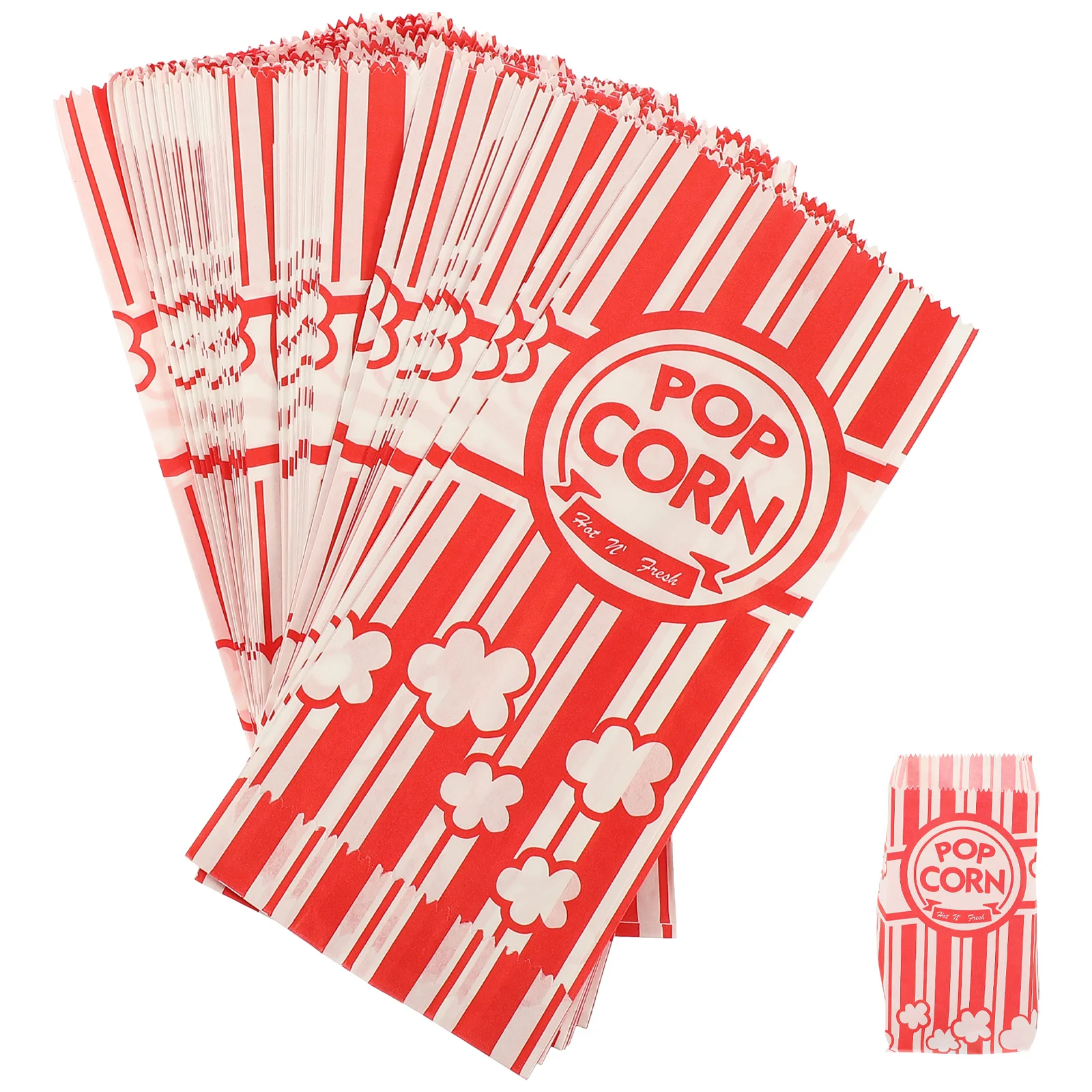 

100 Pcs Popcorn Packaging Bag Celebration Snacks Container Paper Bags Mini Supplies Containers Treats Individual Grease Proof