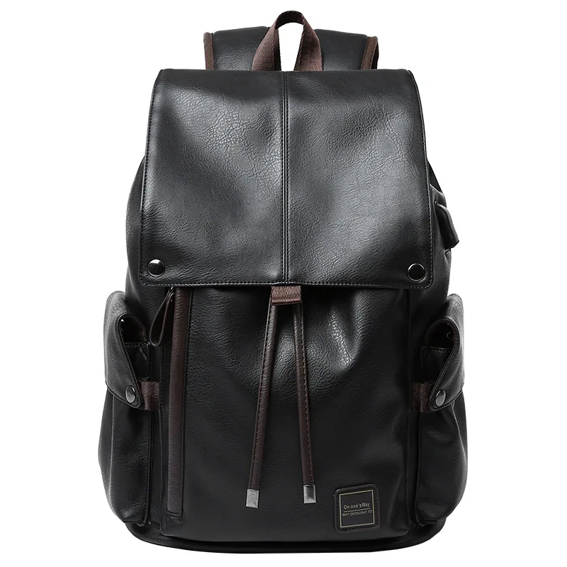 

2023 New Printing Men USB Backpack Leather Waterproof Casual School Student Travel Business Commuting Laptop Multifunctional Bag