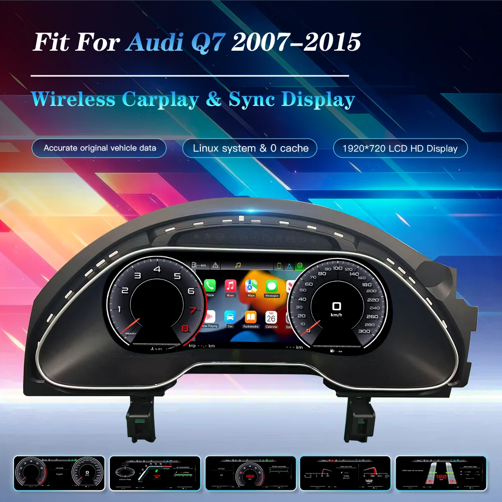 Panel de Instrumentos Digital de 12.3'' con Velocímetro para Audi Q7 Años 2007-2015, Cabina Virtual 1