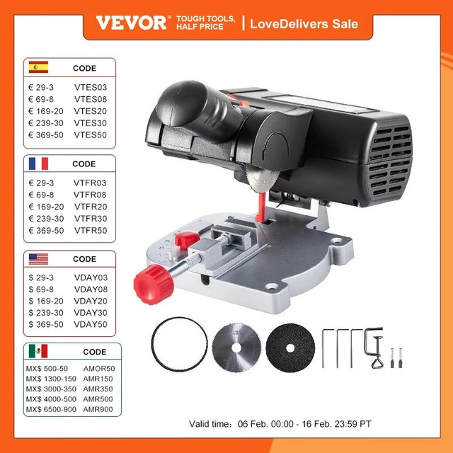 VEVOR Mini troncatrice troncatrice 0-45 ° casa fai da te macchina da taglio da  tavolo da banco lame in acciaio e resina per legno plastica metallo -  AliExpress