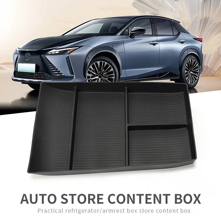 Smabee für Lexus RZ 2023 2024 Untere Mittelkonsole Aufbewahrungsbox Silikon Rutschfeste Auto-Innenausstattung Schwarz – Detail 1