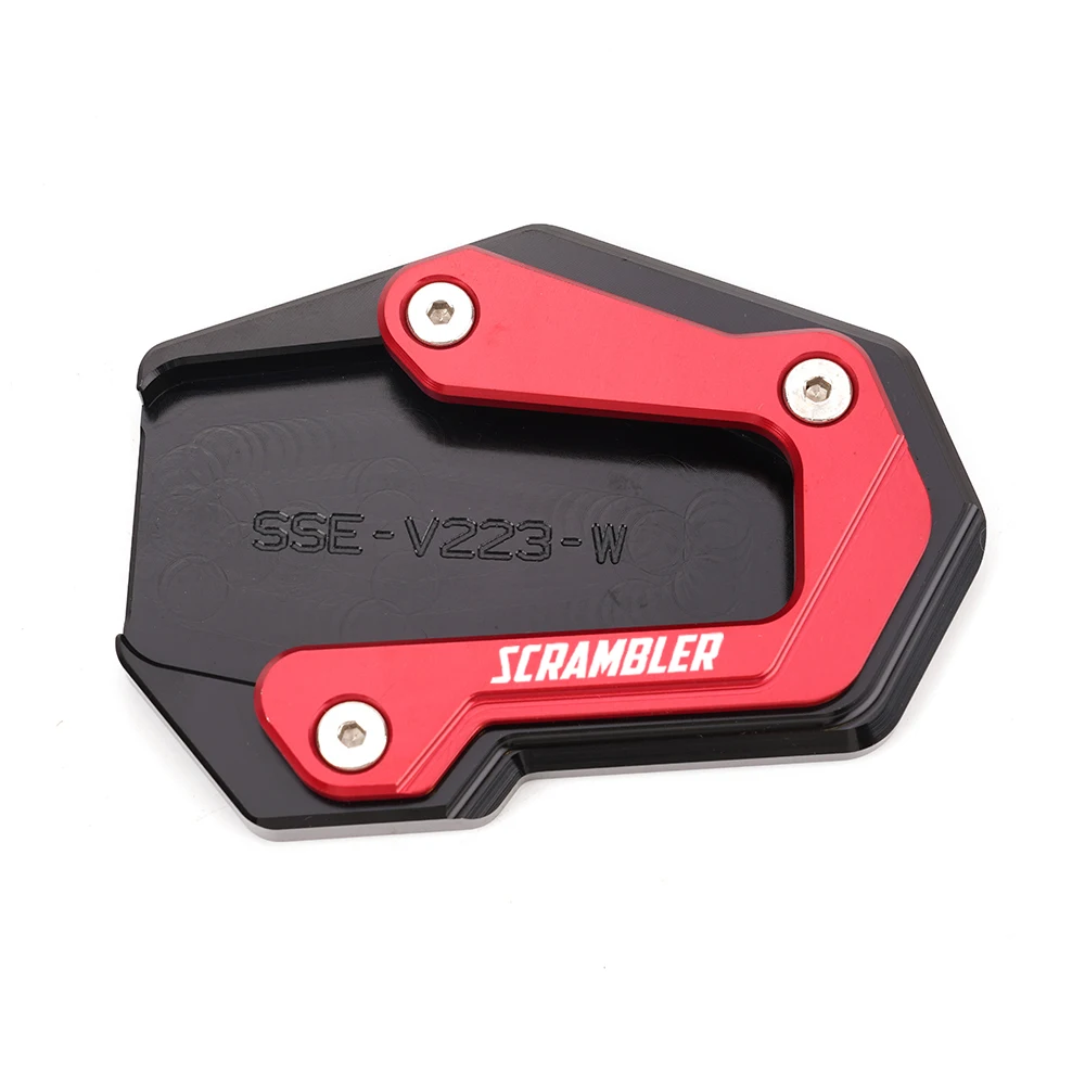Für DUCATI Scrambler 1100 Scrambler 1100 2015-2024 2025 CNC Motorrad Seitenständer Verlängerung Pad Ständer Vergrößern Unterstützung Platte – Detail 5